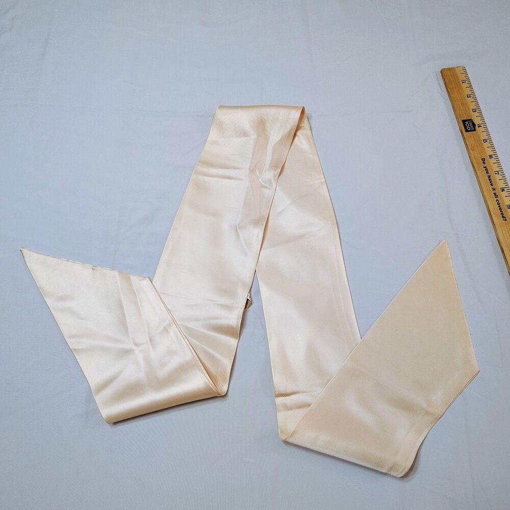 Vintage Peach Symphony Scarf 100% Acetate 4.5"x 60"